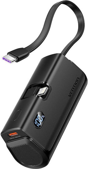 Vention FHRB0 Power Bank 4800mAh 22.5W with USB-C Port Black view 2