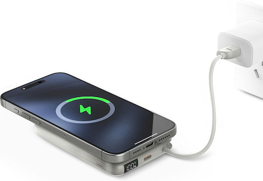 Energea Bazic Fusion Mag MagSafe Power Bank 10000mAh 15W with USB-C Port Power Delivery Gray vue 4