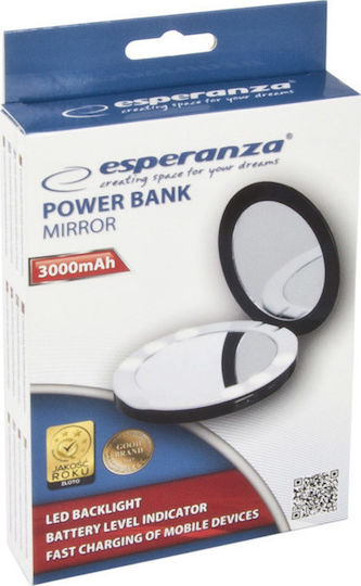 Esperanza EMP121 Power Bank 3000mAh with USB-A Port Black view 2
