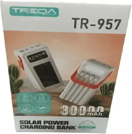 Treqa TR-957 Solar Power Bank 30000mAh Black vista 4