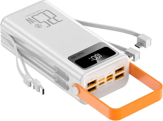 Andowl Q-XD7 Power Bank 26000mAh 22.5W with 4 USB-A Ports and 3 USB-C Ports White view 2