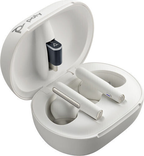 HP Poly Voyager Free 60/60+ Microsoft Teams Certified In-ear Bluetooth Handsfree Earphones with Charging Case White