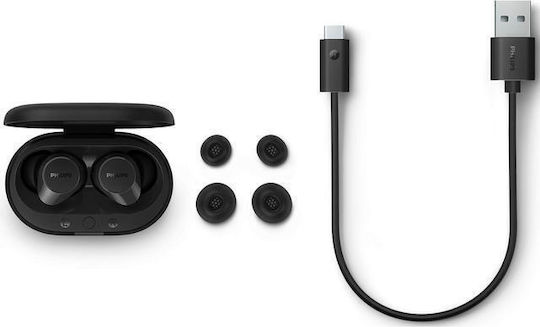 Philips TAT1209 In-ear Bluetooth Handsfree Earphones with Sweat Resistance and Charging Case Black vue 3