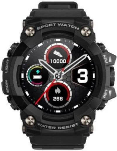 T6 Smartwatch with Heart Rate Monitor (Black)