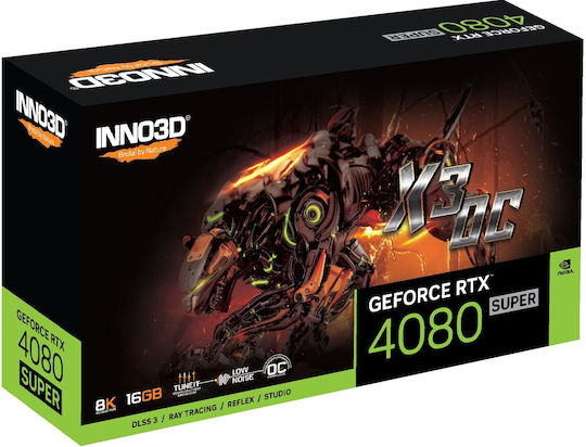 Inno 3D GeForce RTX 4080 Super 16GB GDDR6X X3 OC Graphics Card view 3