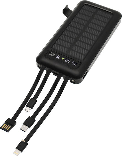Treqa TR-946 Solar Power Bank 10000mAh with USB-A Port Black Ansicht 7