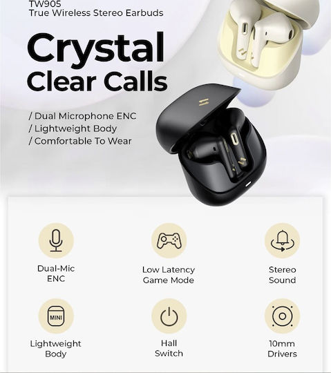 Havit TW905 Earbud Bluetooth Handsfree Earphones with Charging Case Beige view 7