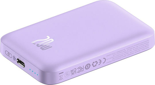 Baseus Mini Air MagSafe Power Bank 6000mAh 20W with USB-C Port Purple vue 3