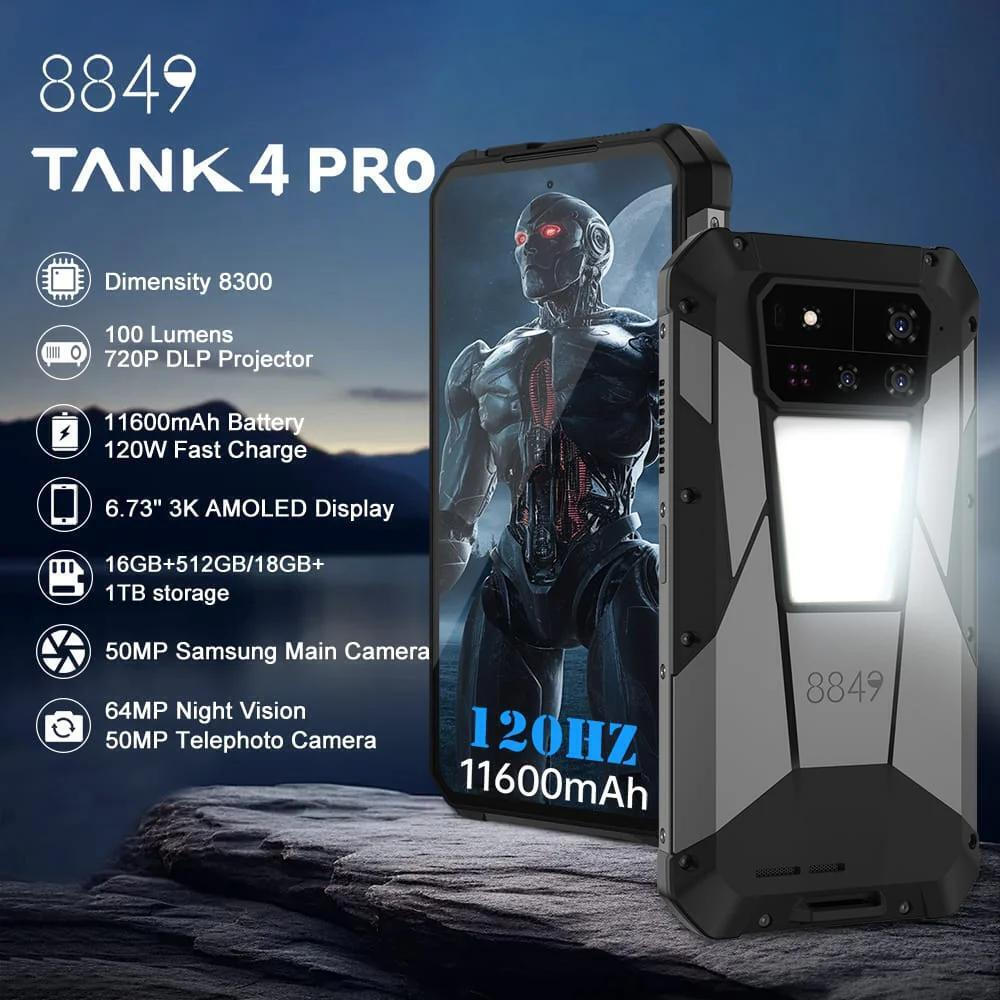 Unihertz 8849 Tank 4 Pro 5G Dual SIM (16/512GB) Black view 3