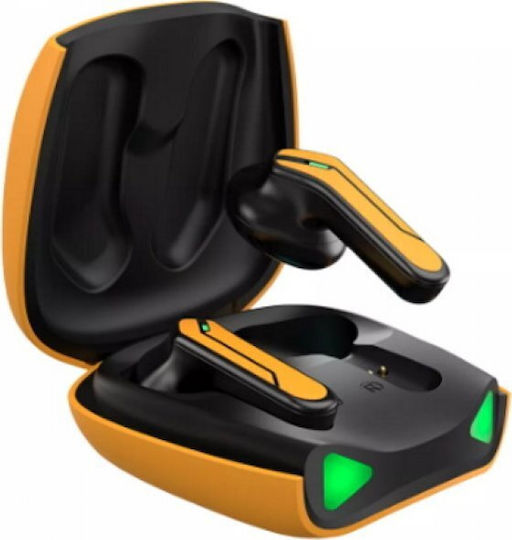 Kumi X2 Pro Earbud Bluetooth Handsfree Earphones with Sweat Resistance and Charging Case Yellow