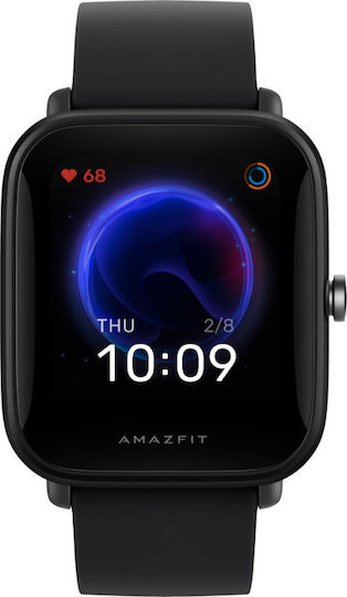 Amazfit Bip U 41mm Waterproof Smartwatch with Heart Rate Monitor (Black)