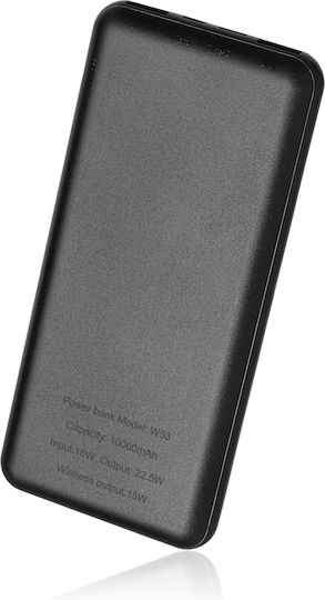 Naxius NXPBNW-CX102 Power Bank 10000mAh 22.5W with 2 USB-A Ports Quick Charge 3.0 Black vue 2