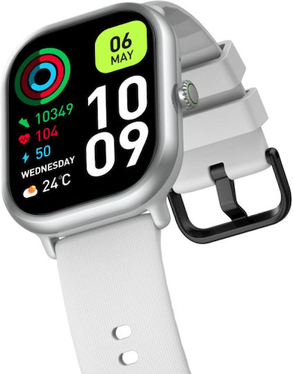 Zeblaze GTS 3 Pro Smartwatch with Heart Rate Monitor (White) view 3