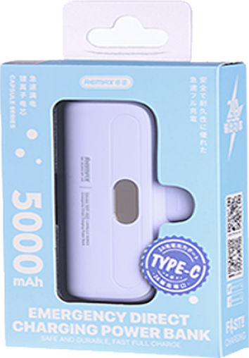 Remax Power Bank 5000mAh Purple view 1