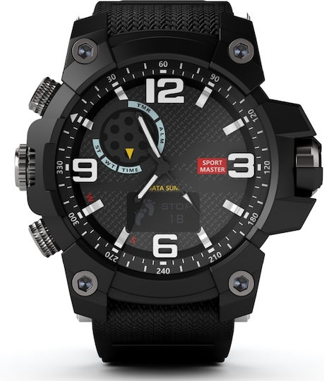 TM1 Smartwatch with Heart Rate Monitor (Black) view 1