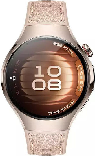 Huawei Watch 5 Stainless Steel 42mm Waterproof with eSIM and Heart Rate Monitor (Beige) view 6