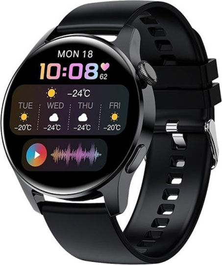 Alfa Care Kepler S25 Aluminium Smartwatch with Heart Rate Monitor (Black) view 1