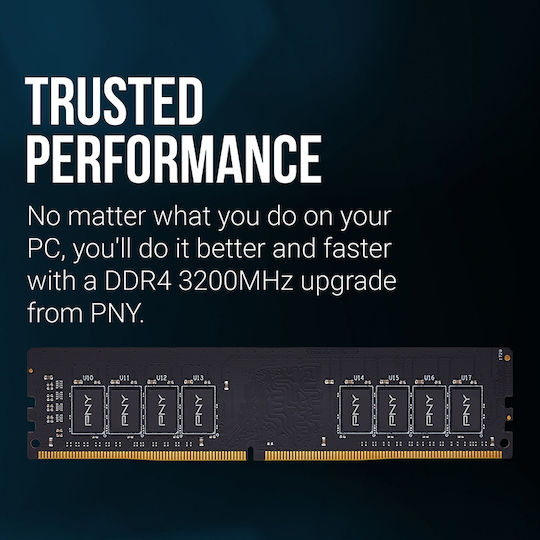 PNY Performance 16GB DDR4 RAM with 3200 Speed for Desktop (MD16GSD43200-TB) view 7