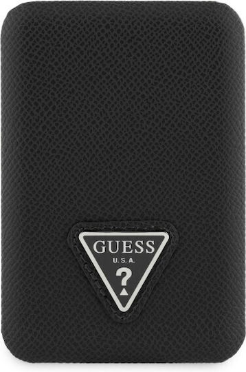 Guess Grained Triangle Logo MagSafe Power Bank 5000mAh 15W with USB-C Port Black
