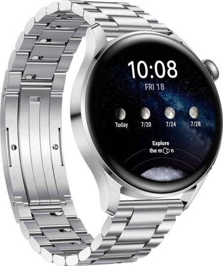 Huawei Watch 3 Elite Stainless Steel 46mm Waterproof with eSIM and Heart Rate Monitor (Silver) view 4