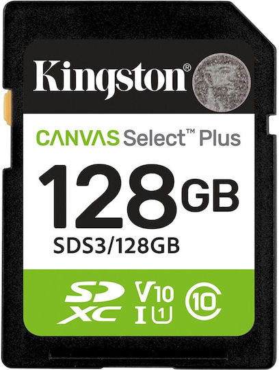 Kingston Canvas Select Plus SDXC 128GB Class 10 U1 V10 UHS-I with Adapter view 1
