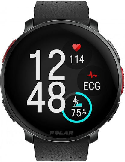 Polar Vantage V3 Aluminium 47mm Waterproof Smartwatch with Heart Rate Monitor (S/L Black Rubber Strap) view 4