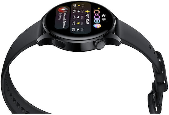 Huawei Watch 3 Active Stainless Steel 46mm Waterproof with eSIM and Heart Rate Monitor (Black) view 4