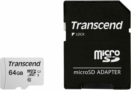 Transcend Transcend 300s microSDXC 64GB U1 V30 A1 UHS-I Speed Class 10 with Adapter view 4