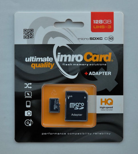 IMRO microSDXC 128GB U3 100MB/s with Adapter view 3