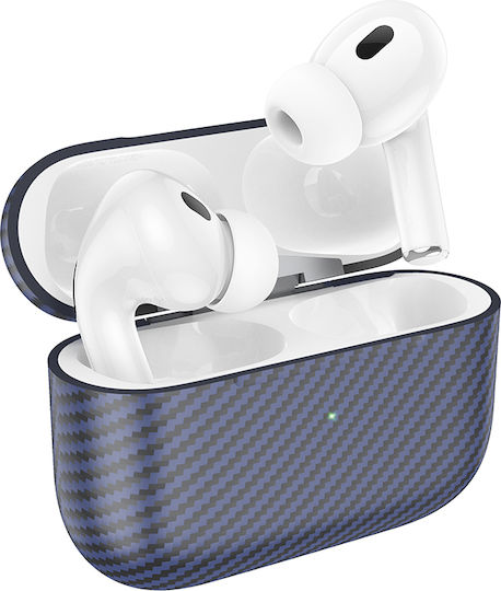 Borofone BW35 Plus In-ear Bluetooth Handsfree Earphones with Charging Case Carbon Fiber Blue
