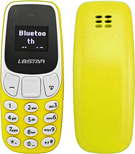 L8STAR BM10 Mini Dual SIM Mobile with Buttons Yellow view 2