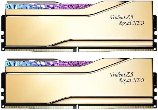 G.Skill Trident Z5 Royal Neo EXPO RGB DDR5 32GB RAM with 2x16GB Modules and Speed 6000 for Desktop F5-6000J2836G16GX2-TR5NG view 2