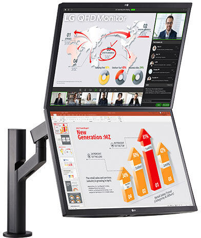 LG 27QP88DP-BS IPS HDR Monitor 27" QHD 2560x1440 with Response Time 5ms GTG view 6