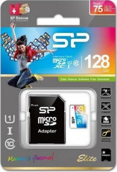 Silicon Power Elite microSDXC 128GB U1 UHS-I 75MB/s with Adapter view 2