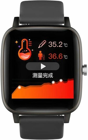 Radiant Queensboro Smartwatch with Heart Rate Monitor (Black)