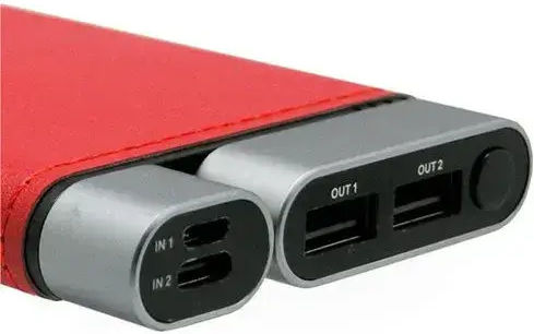Puridea X01 Power Bank 10000mAh with 2 USB-A Ports Red Ansicht 3
