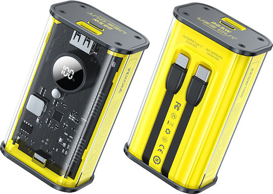 WK WP-345 Power Bank 10000mAh 20W with USB-A Port Power Delivery Yellow