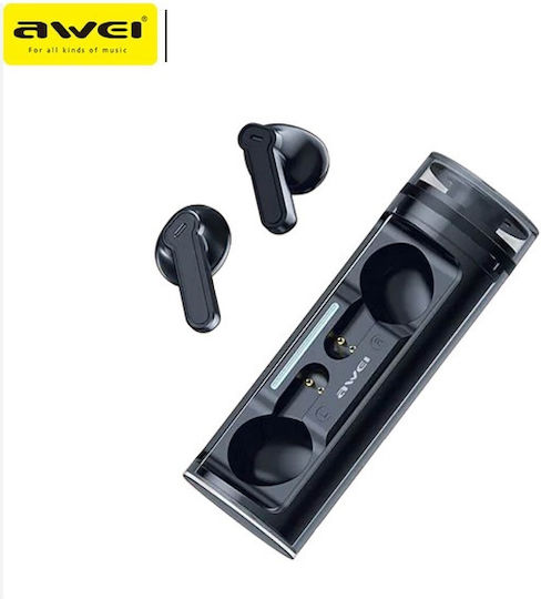 Awei T77 Earbud Bluetooth Handsfree Earphones with Charging Case Black view 3