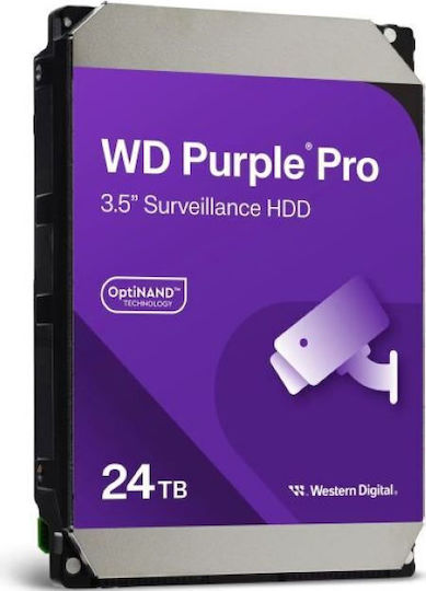 Western Digital 24TB HDD Hard Drive 3.5" SATA III 7200rpm with 512MB Cache for Recorder WD240PURP view 2