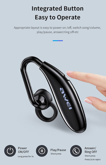 Awei N5 Business In-ear Bluetooth Handsfree Earphone Black view 8