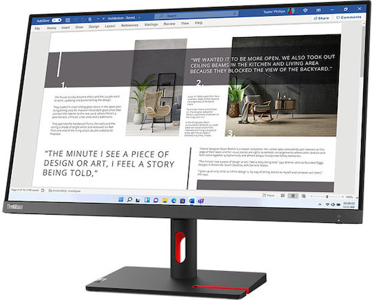 Lenovo ThinkVision S27i-30 IPS Monitor 27" FHD 1920x1080 with Response Time 6ms GTG vue 2