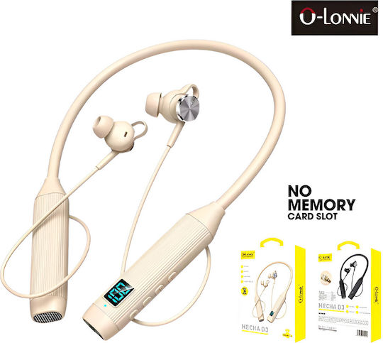 O-Lonnie Mecha D3 In-ear Bluetooth Handsfree Earphones with Sweat Resistance Beige