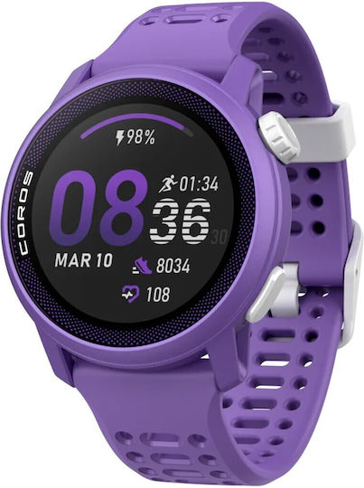 Coros Pace 3 Smartwatch with Heart Rate Monitor (Purple)