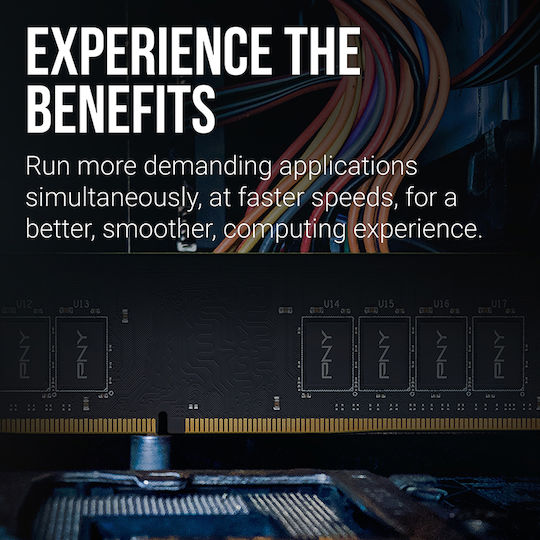 PNY Performance 16GB DDR4 RAM with 3200 Speed for Desktop (MD16GSD43200-TB) view 9