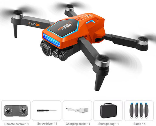 XF-S180 Drone FPV 2.4 GHz with 720p Camera and Controller Orange