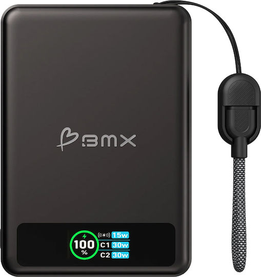 BMX SolidSafe MagSafe Power Bank 10000mAh 15W with USB-C Port Black