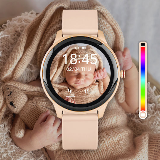 Marea Β61001 44mm Smartwatch with Heart Rate Monitor (Cream) view 4