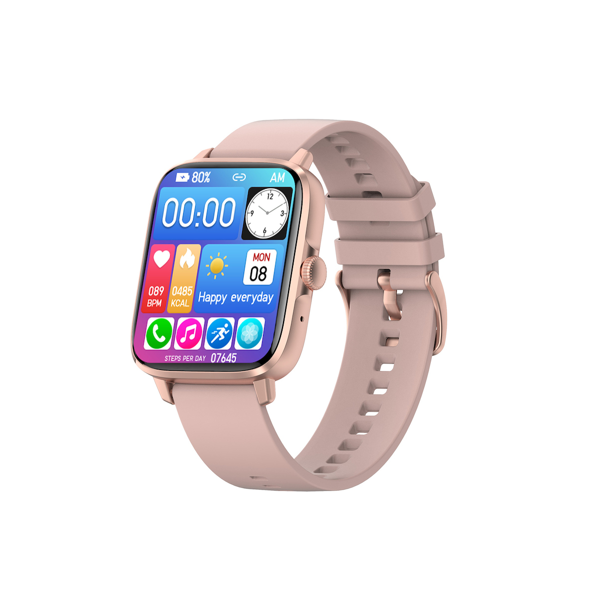 Dance FiT Aluminium Smartwatch with Heart Rate Monitor (Gold) view 2