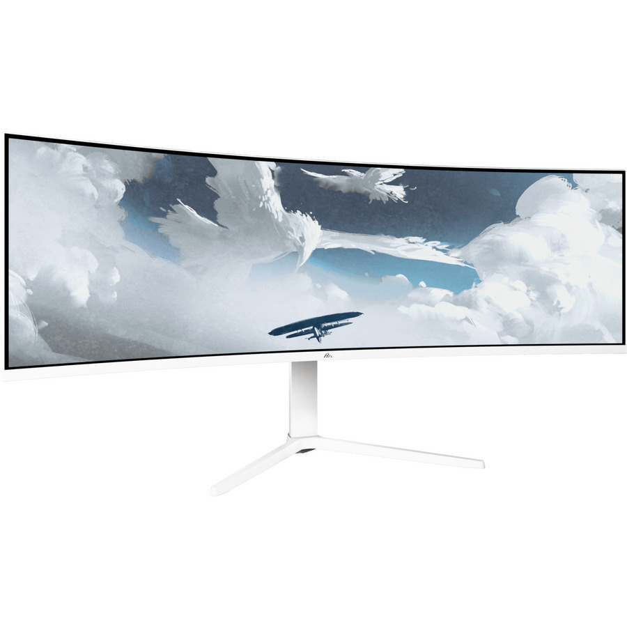 Arozzi Nova UltraWide Curved Monitor 49" 5120x1440 165Hz White view 5