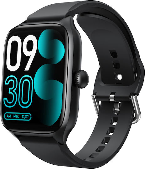 PowerLocus PW9 Smartwatch with Heart Rate Monitor (Black) view 1